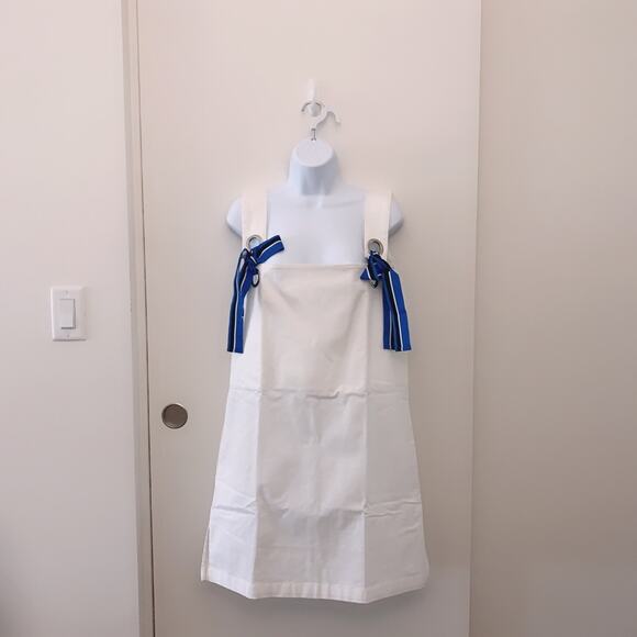 Women's White Oversized Strap Vest Dress (One Size) - Picture 2 of 5